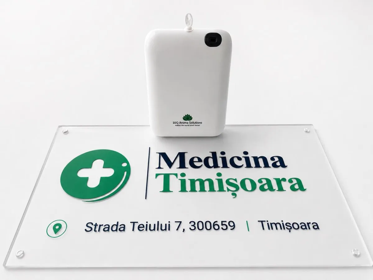 10Q Aroma Solutions din Timișoara, parfumare ambientală profesională pentru clinici, cabinete și spații premium