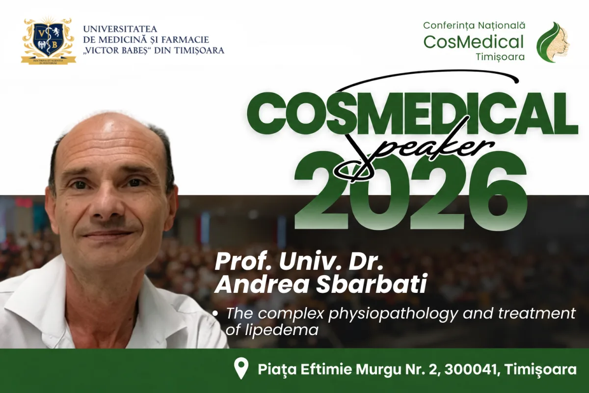 Prof. Dr. Andrea Sbarbati la CosMedical Timișoara 2026