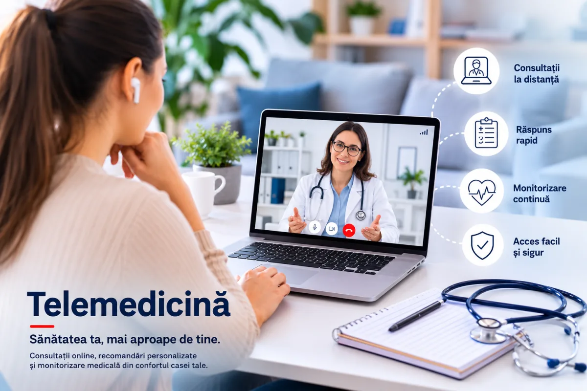 Telemedicina: consultații medicale la distanță pentru acces mai rapid la îngrijire