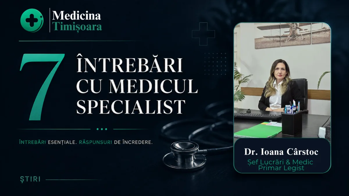 7 întrebări cu Dr. Ioana Cârstoc: Expertiza medico-legală psihiatrică - când este necesară și ce poate stabili?