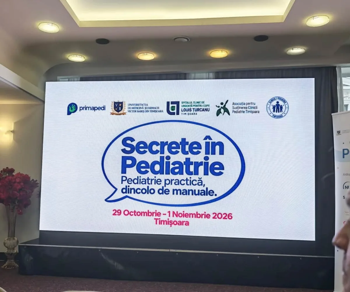 Conferința Națională „Secrete în Pediatrie” 2026 a început la Timișoara. Patru zile dedicate pediatriei practice